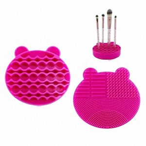 Maquillage Brush Cleaner Wing Brush Pad Tapis de nettoyage Brosse cosmétique Cleaner Universal Make Up Tool Scrubber Box Cleaner m7qq #