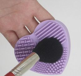 Make-up Borstel Reinigingsmat Cleaner Siliconen Hart-Shape Cosmetische Borstel Scrubber Board Washing Pad Make Up Tool 5 Kleur voor Kies DHL GRATIS