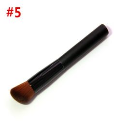 Cepillo de maquillaje Pincel maquiagem Fundación líquida Cepillos cóncavos Cepillos de ángulo plano Herramienta de cuidado de la cara Color negro1020038