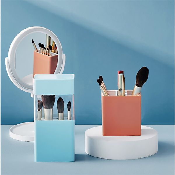 Boîte de rangement de brosse de maquillage, conteneur de maquillage, organisateur pour le stockage et le séchage de l'outil portable de voyage 210423