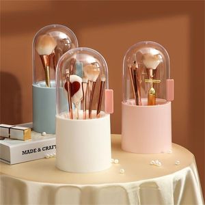 Boîte de rangement pour pinceaux de maquillage, organisateur cosmétique, porte-baril, crayon à sourcils, plastique étanche, contient des perles 210922