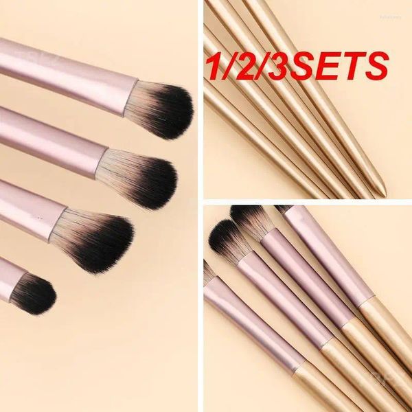 Brochas de maquillaje 1/2/3SETS Juego de sombras de ojos Fibra ultra suave Ceja Nariz Sombra Resaltar Maquillaje Herramienta Cosmética