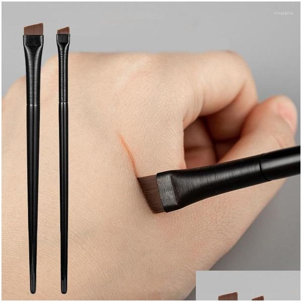 Pinceles de maquillaje 1/2 PCS Cepillo de cejas en ángulo pequeño profesional Delineador de ojos Contorno de cejas Herramienta fina Entrega de gotas Herramientas de belleza de salud Acceso OT7XD