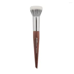 Pinceaux de maquillage en poils de chèvre, 1 pièce, poudre pointillée, Contour, Blush, bronzant, manche en bois, outils cosmétiques pour le visage