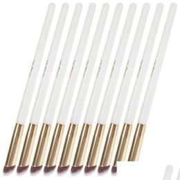 Make-up kwasten 10 stuks Concealerkwast Make-up Cosmetica Poeder Onder de ogen Wenkbrauw Afgeschuinde blending Drop Delivery Gezondheid Schoonheidshulpmiddelen Acce Overige