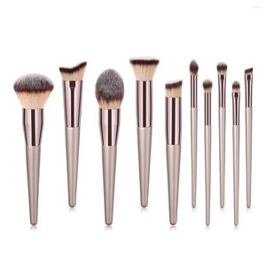 Make-up Kwasten 10 Stuks Set Oogschaduw Foundation Vrouwen Cosmetische Poeder Blush Blending Beauty Make Up Tool Voor Beginner