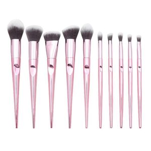 Pinceles de maquillaje 10 piezas Wet And Wild Series Brush Hand Thumb Handle Set Herramientas de belleza Foundation Mtifunction Drop Delivery Acceso a la salud Dhxpg