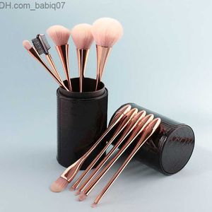 Pinceaux de maquillage 10 pièces / set pinceau de maquillage féminin or rose / rouge ensemble de pinceaux de maquillage outils de maquillage du visage Z230725