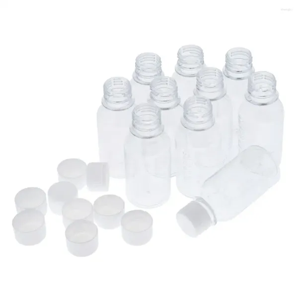 Pinceaux de maquillage 10 pièces, récipient cosmétique vide, bouteille de liquide en plastique, flacon pour voyage 100/150ml