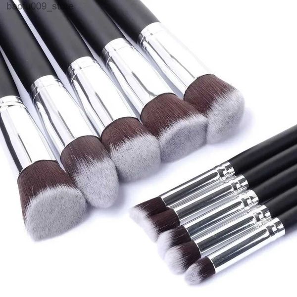 Pinceles de maquillaje 10 Unids Conjuntos de Pinceles de Maquillaje de Lujo Base en Polvo Rubor Sombra de Ojos Corrector Labio Cepillo de Ojos Cosméticos Maquiagem Herramientas de Belleza Q231229