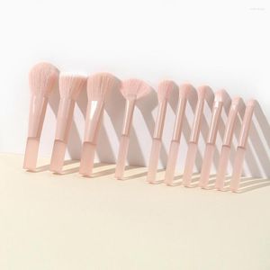 Make-up kwasten 10 stks/set Borstel Honing Perzik Roze Halve Suiker Mist Gezicht Superzacht Bont Schoonheidstool Mini Set Cosmetisch