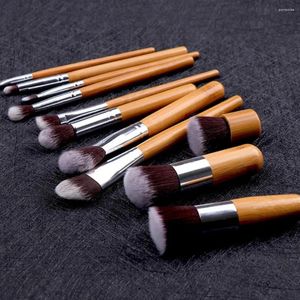 Pinceaux de maquillage 11 pièces/ensemble ensemble de pinceaux écologiques outils hygiéniques lisses Texture délicate poils souples portables