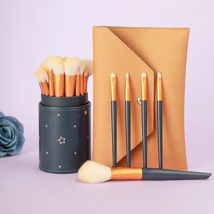 Pinceaux de maquillage 12 étoiles Motion Brush Set complet portable à poils souples fard à paupières débutant poudre libre Blush