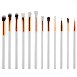 Make-up kwasten 12 stuks Oogschaduw Blending Brush Draagbare Zachte Premium Kit voor Wenkbrauw Eyeliner