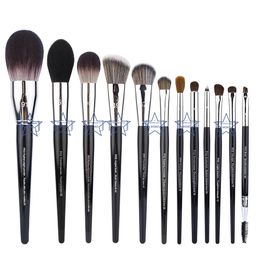 Make-up kwasten 12-delige make-uppoeder Foundation Blush Contour Bronzer Oogschaduw Smoky Liner Wimper Smudge Brush Beroep Make-up gereedschapset 231202