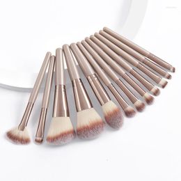 Pinceaux de maquillage 12 pièces ensemble professionnel fond de teint surbrillance Contour fard à paupières sourcil grande poudre libre Pincel Maquiagem