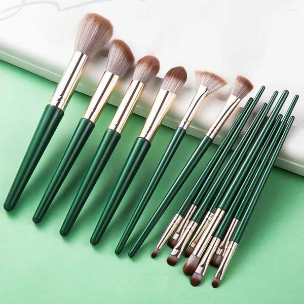 Makeup Brushes 14pcs / Set Beauty Tool Set Foundation Blush Powder Pider Détail Précise Brosse cosmétique Ultra mince Fine Softfy