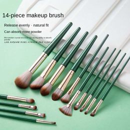 Cepillos de maquillaje 14pcs/set Tools de belleza Herramientas de belleza Coloría de detalle Cosmética Cosmética