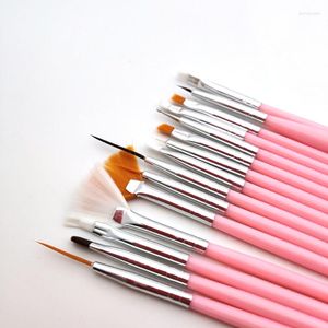 Make-upborstels 15 Nail Art Professional Brush Decoration Kit Materiaal en verfpen