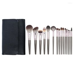 Make-up-Pinsel, 15-teilig, Pinselset, Tierhaar, Foundation, loses Puder, Lidschatten, Beauty-Tool