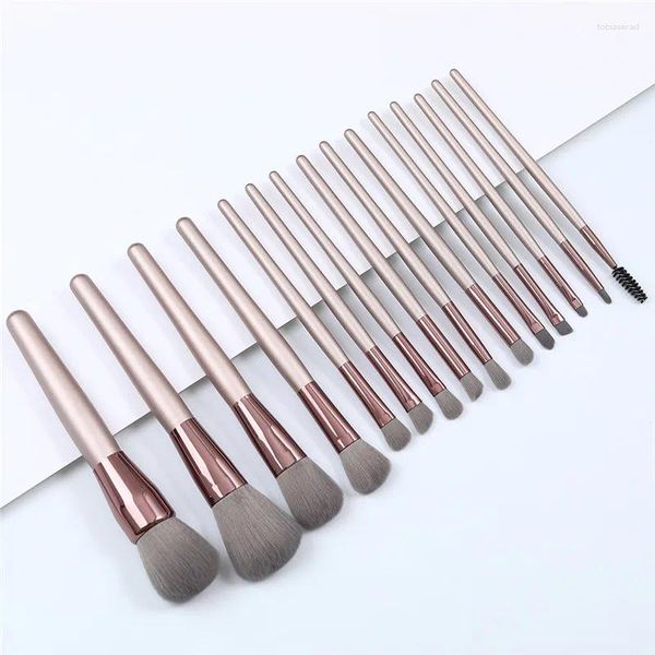 Makeup Brushes 15pcs Set Cosmetic Foundation Powder Blush Feed Shadow Lief Blend Wood Make Up Brush Tool Kit Maquiagem