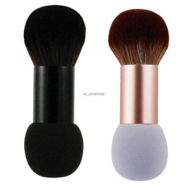 Pinceaux de maquillage 1 PC Mode Pinceau de maquillage à double extrémité Éponge douce Fond de teint Mélangeur Poignée Bouffée Lisse Correcteur Brosse Outils de maquillage HKD230821