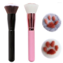 Pinceaux de maquillage 1 pièces forme de griffe de chat mignon pinceau à poudre cosmétiques fond de teint fard à paupières correcteur outil de beauté