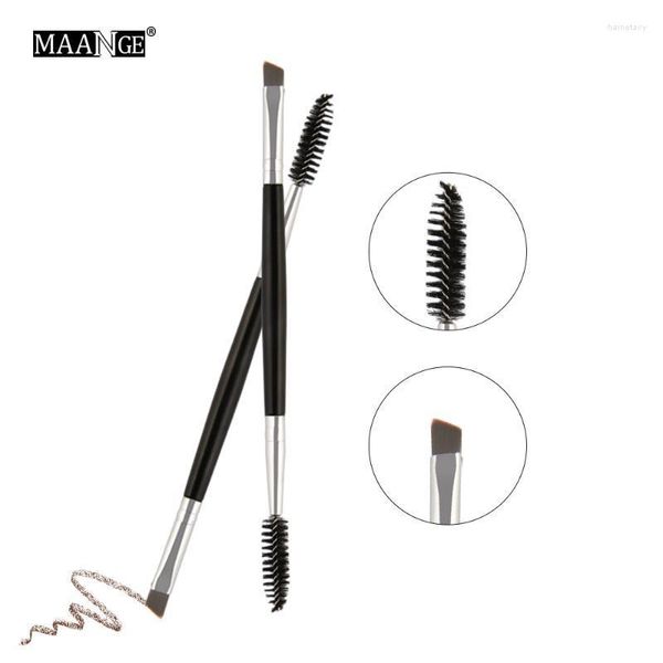 Pinceaux de maquillage 1 pièces brosse à Double tête maquillage manche en bambou cils sourcils sourcils peigne crayon pinceaux maquillage Harr22