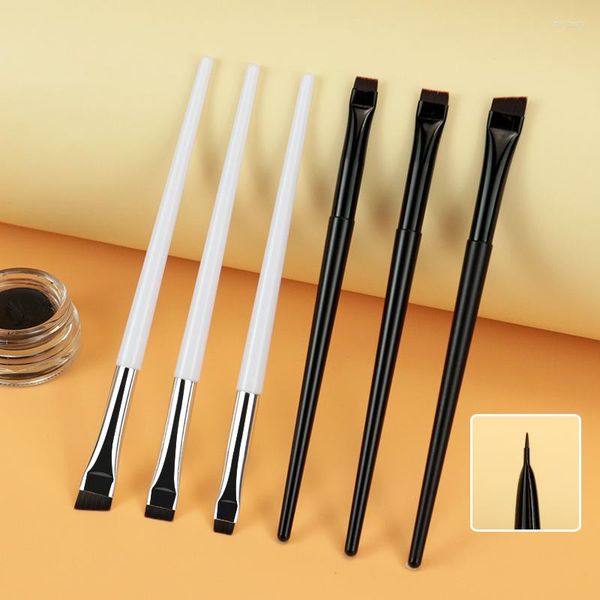 Pinceaux de maquillage 1 pièces plat Super Fine brosse à sourcils Eyeliner taille différente outil de beauté pour cosmétique crème de revêtement des sourcils