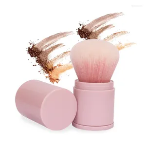 Make -upborstels 1 van het intrekbare zachte pluizige poeder foundation Blend blush face kabuki cosmetica borstel make -upgereedschap
