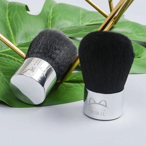 Makeup Brushes 1pcs Silver Brush Powder Blush Portable Mini Fibre Fibre Hair Make-Up Beauty Tools