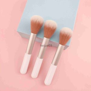 Pinceaux de maquillage 1pcs petit pinceau blush blanc portable outil de maquillage de couleur courte fibre douce peinture pour cheveux en gros brosse beauté outils cosmétiques x0710