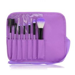 Make-up Kwasten 1Set7 Stuks Make-up Kwast Penselen Van Penselen Set Gereedschap Toilettas Kit Wol Merk Make Up Case Met Pu Drop Delivery Heal Dh2Ue