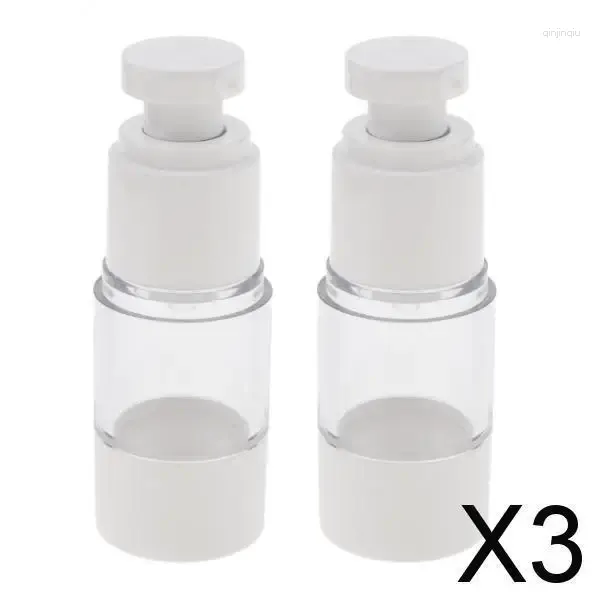 Cepillos de maquillaje 2-4 Pack 2x Botella sin aire sin aire Botella recargable Tóner/Lotión/Recipiente de suero