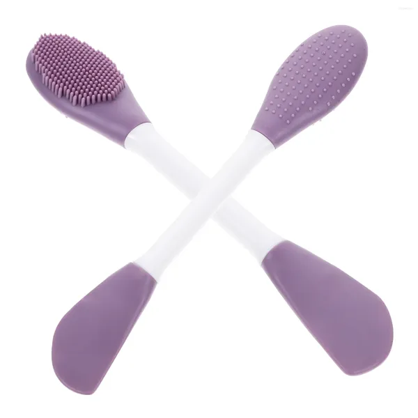 Pinceles de maquillaje 2 PCS Mujeres Máscara de barro Herramientas de belleza facial multifunción Gel de sílice Aplicador de señorita de silicona de doble extremo