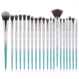 Pinceaux de maquillage 20 pièces, ensemble de pinceaux, outil pratique pour les yeux dégradés de diamant