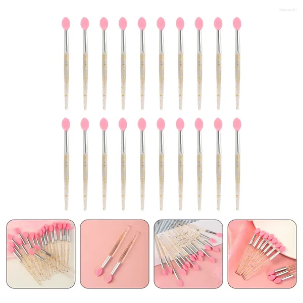 Brosses de maquillage 20 pcs Brosse à lèvres Silicone applicateurs de brillance