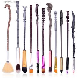 Pinceles de maquillaje 2021 El más nuevo 11 unids / set Magic Wand Pinceles de maquillaje Set Pro Pelo sintético Sombra de ojos Corrector Cosméticos de labios Herramientas de belleza Maquiagem Q231110