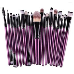 Pinceaux de maquillage professionnels, 22 couleurs, 20 pièces/ensemble, pour fond de teint, poudre, fard à paupières, Blush, sourcils, lèvres, outils cosmétiques