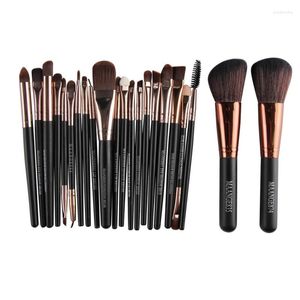 Pinceaux de maquillage 22 pièces ensemble de pinceaux Pro fond de teint poudre fard à paupières Eyeliner lèvres Kit cosmétique rapide