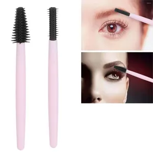 Make-up Kwasten 2 Stuks Siliconen Wenkbrauw Mascara Borstel Met Case Draagbare Herbruikbare Zachte Wimper Wands Applicator Set