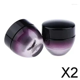 Make -upborstels 2x 2pc glas Cosmetische doos Jar Potion Container 15G
