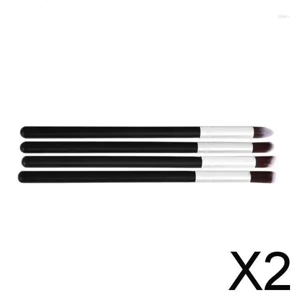 Brosses de maquillage 2x4 pièces Cosmetic Tool Eyeshadow Foundation Mélanger Set # 2