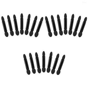 Make-upborstels 300 stuks zwarte dubbelzijdige spons oogschaduwborstel getipte oogschaduwapplicators