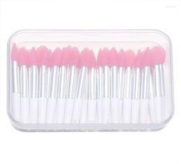 Make -upborstels 30 stks siliconen lipborstel exfoliërende lippenstift met filmstofdichtbare deksel mollige soepeler applicator cosmetisch gereedschap6271699