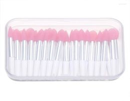 Make -upborstels 30 stks siliconen lipborstel exfoliërende lippenstift met filmstofdichtbare deksel mollige soepeler applicator cosmetisch gereedschap5080104