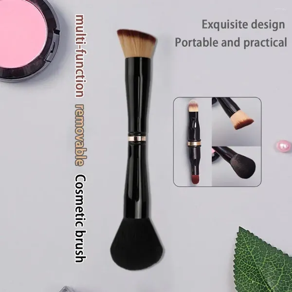 Ensemble de pinceaux de maquillage 4 en 1 avec têtes, correcteur pour fond de teint, fard à paupières, ombre à paupières, Double extrémité, voyage Br H9U8