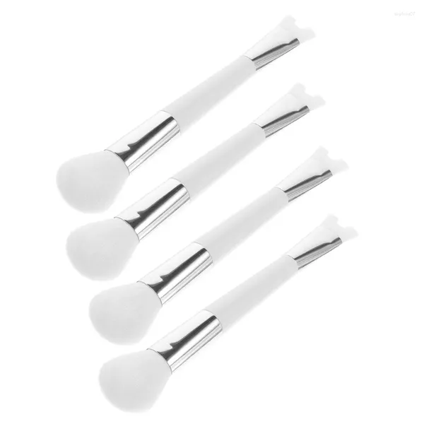 Cepillos de maquillaje 4 PCS Herramienta de nariz de rubor de doble cabeza para mujeres Nylon Miss Contoring