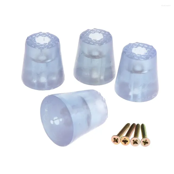 Pinceles de maquillaje, 4 Uds., almohadilla antideslizante para patas de mesa, elevadores de muebles, taburete, pies de goma redondos de 5cm de alto