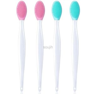 Pinceaux de maquillage 4 pièces, Design de mode, outil Double face, brosse exfoliante pour gommage des lèvres, ldd240313